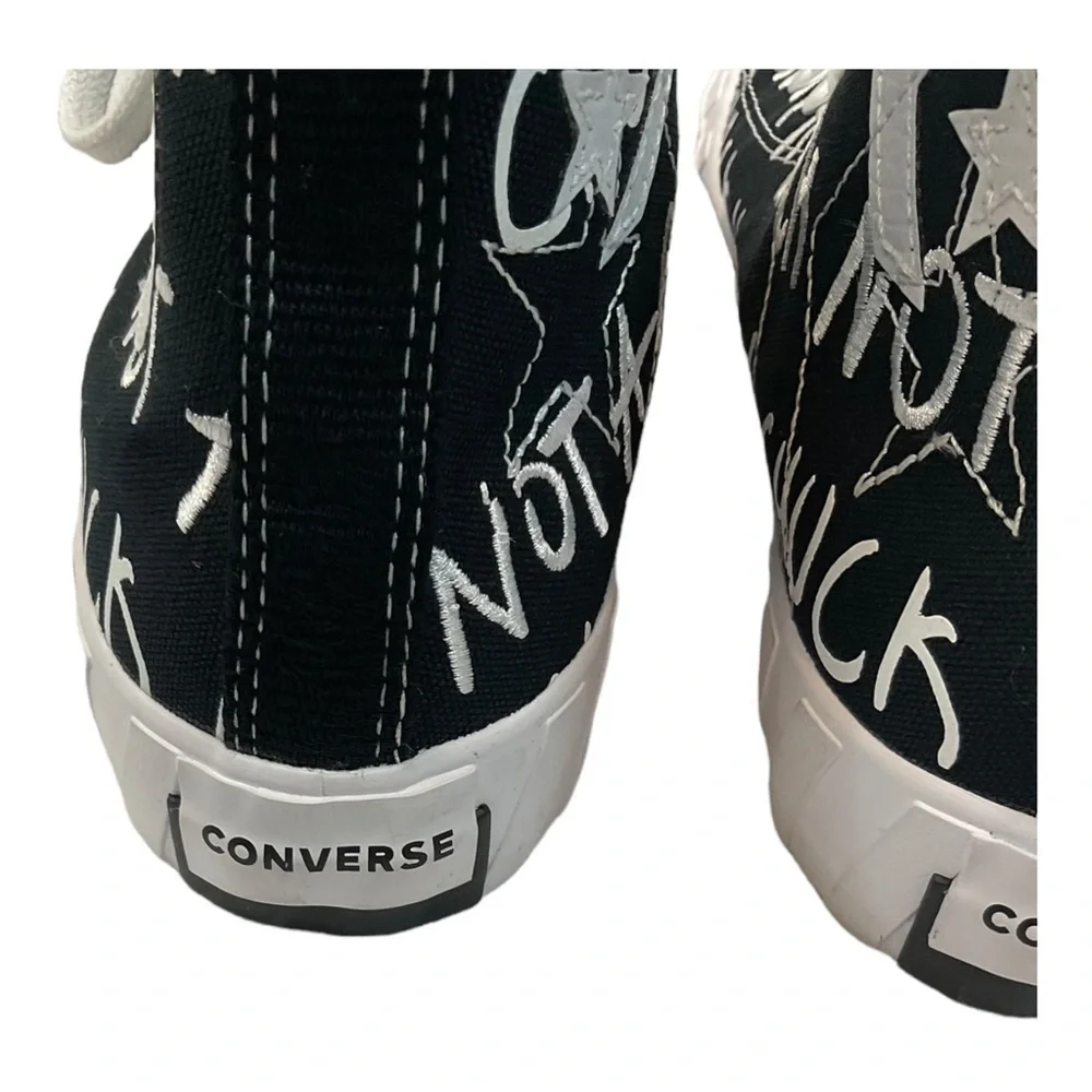 Converse High Top Not A Chuck Untitled Black White Kids Size 7